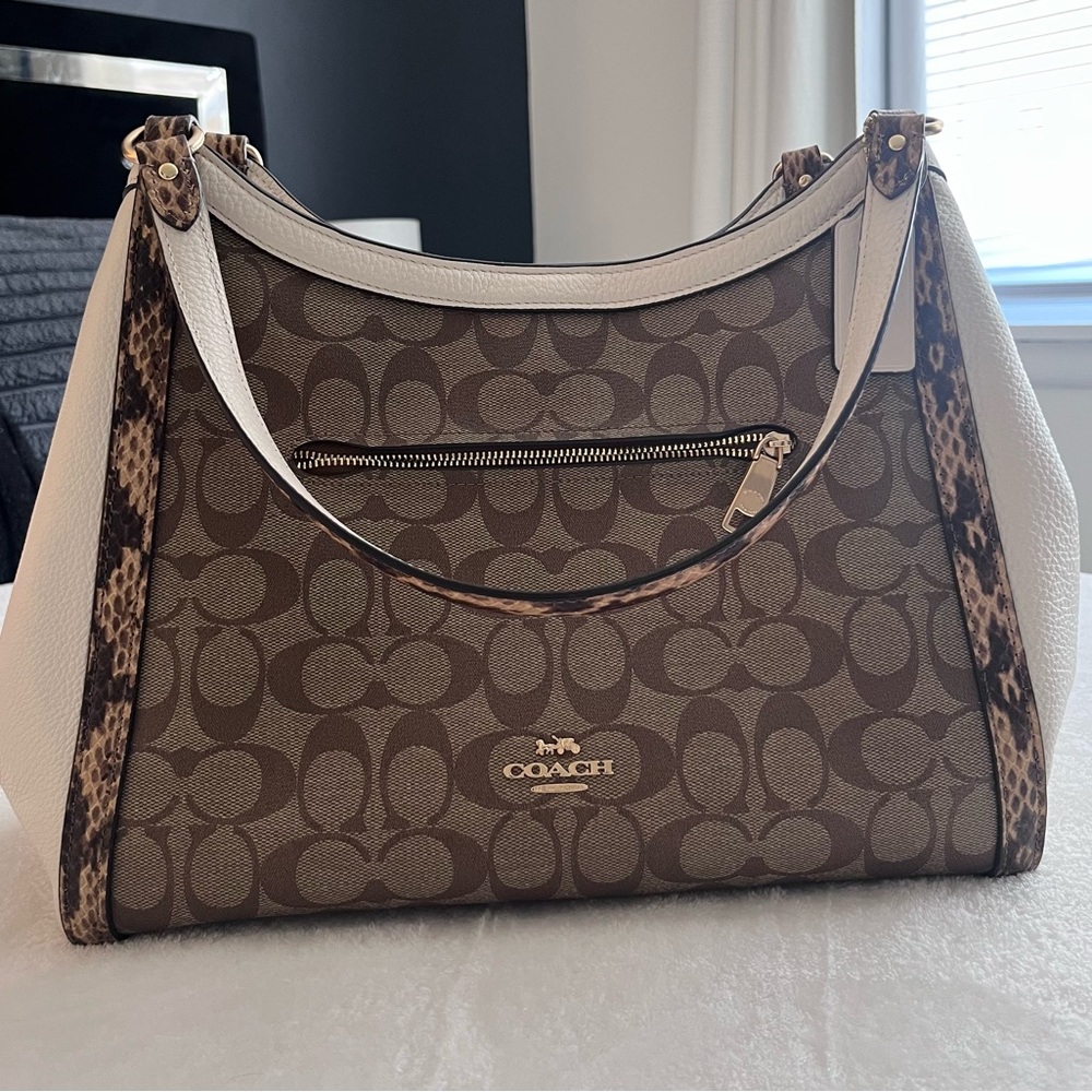 Coach Signature Brown and Cream Tote